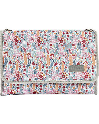 Béaba Fasciatoio Portatile - Mirage Grey e Floral - Pratico e Compatto Fasciatoi da Viaggio