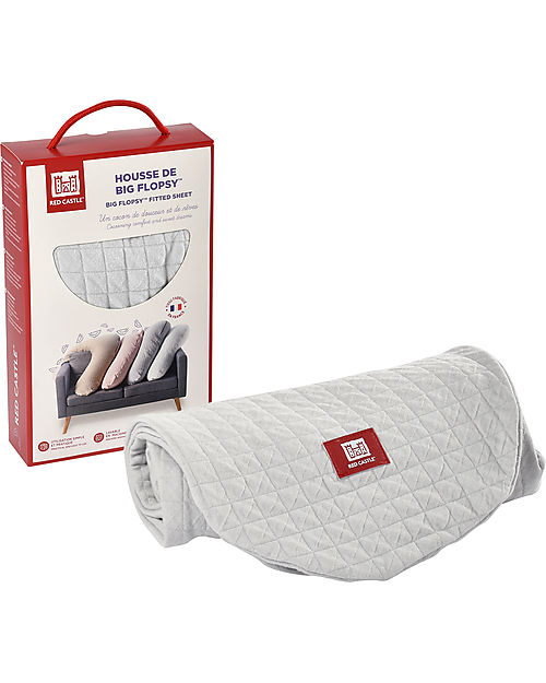 Béaba Federa per Cuscino d'Allattamento Big Flopsy™ - Fleur De Coton - Grigio Perla - 170 x 39 cm Cuscini Allattamento_