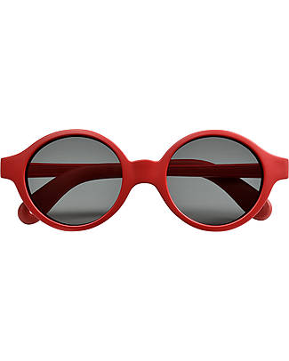 Béaba Occhiali da Sole 9 - 24 Mesi con Cinturino Elastico - 100% Protezione Raggi UV - Rosso Occhiali da Sole