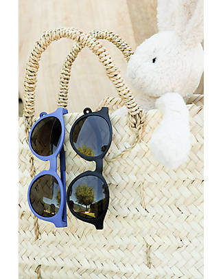 Béaba Occhiali da Sole con Cinturino Elastico - 100% Protezione Raggi UV - Blu Occhiali da Sole