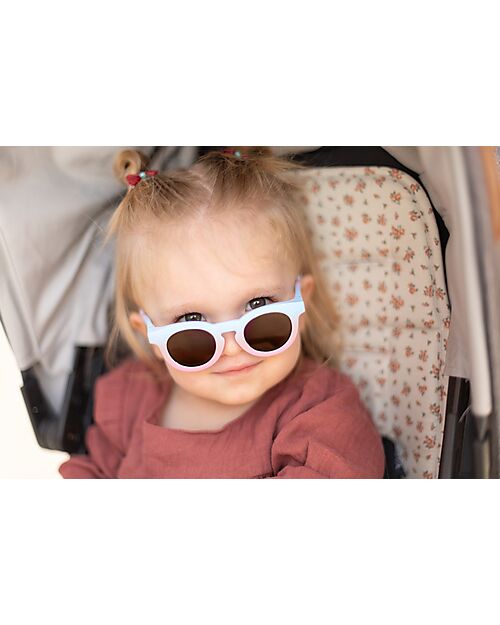 Béaba Occhiali da Sole Delight - Rainbow Freeze - 9-24m con Cinturino - 100% Protezione Raggi UV Occhiali da Sole