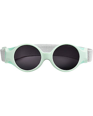 Béaba Occhiali da Sole Glee 0 - 9 Mesi con Cinturino Regolabile - 100% Protezione Raggi UV - Verde Acqua Occhiali da Sole