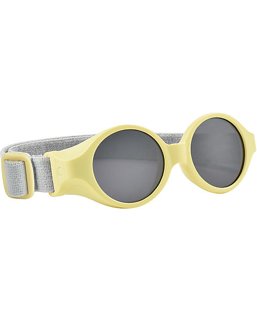 Béaba Occhiali da Sole Glee - Giallo Pastello - 0-9m con Cinturino Regolabile - 100% Protezione Raggi UV Occhiali da Sole