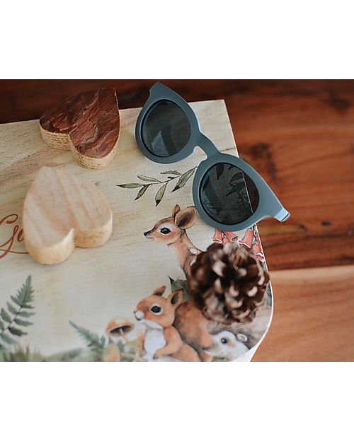 Béaba Occhiali da Sole Happy - Blu - 2-4 Anni con Cinturino - 100% Protezione Raggi UV Occhiali da Sole