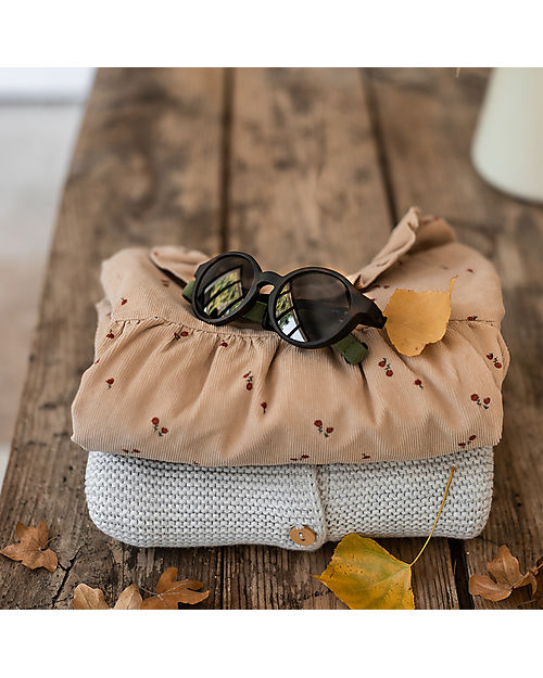 Béaba Occhiali da Sole Merry - Marrone - 2-4 Anni con Cinturino - 100% Protezione Raggi UV Occhiali da Sole