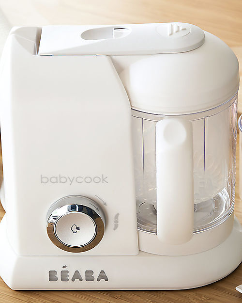 Béaba OUTLET - Robot da Cucina Babycook® Solo - Bianco e Argento - Pasti Sani Veloci e Adatti al tuo Bambino che Cresce - Pezzo di Showroom Cuoci Pappa_
