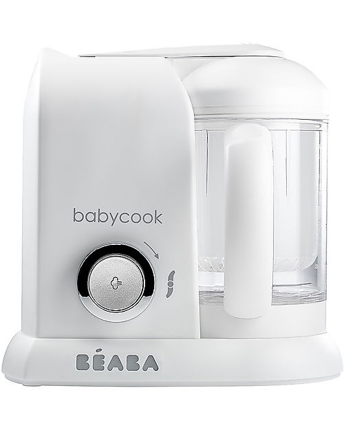 Béaba OUTLET - Robot da Cucina Babycook® Solo - Bianco e Argento - Pasti Sani Veloci e Adatti al tuo Bambino che Cresce - Pezzo di Showroom Cuoci Pappa_