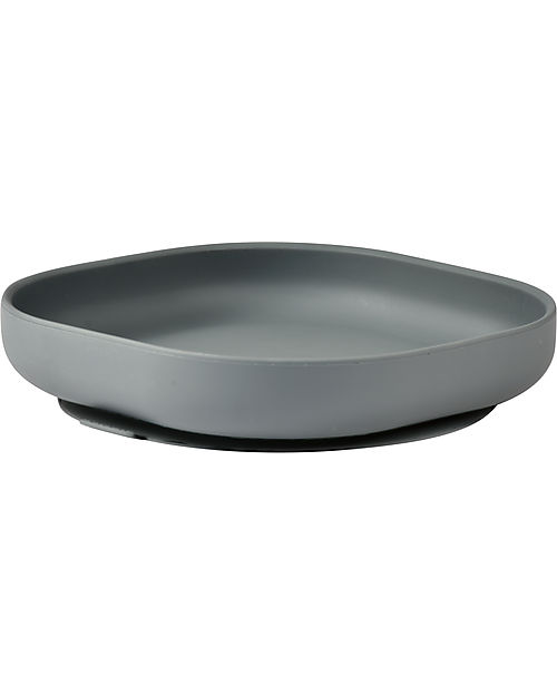 Béaba Piatto con Ventosa - Silicone - Grigio Minerale Piatti e Scodelle