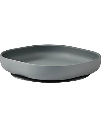 Béaba Piatto con Ventosa - Silicone - Grigio Minerale Piatti e Scodelle