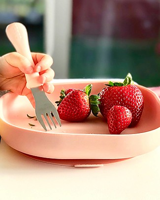 Béaba Piatto con Ventosa - Silicone - Rosa Piatti e Scodelle