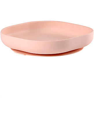 Béaba Piatto con Ventosa - Silicone - Rosa Set Pappa