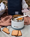 Béaba Porta Pappa Termico - Acciaio Inossidabile - Blu e Bianco - 500 ml Contenitori Termici