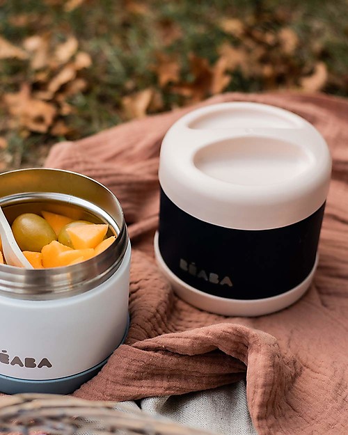 Béaba Porta Pappa Termico - Acciaio Inossidabile - Blu e Rosa - 500 ml Contenitori Termici