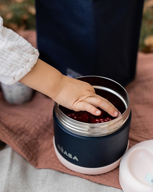 Béaba Porta Pappa Termico - Acciaio Inossidabile - Blu e Rosa - 500 ml Contenitori Termici