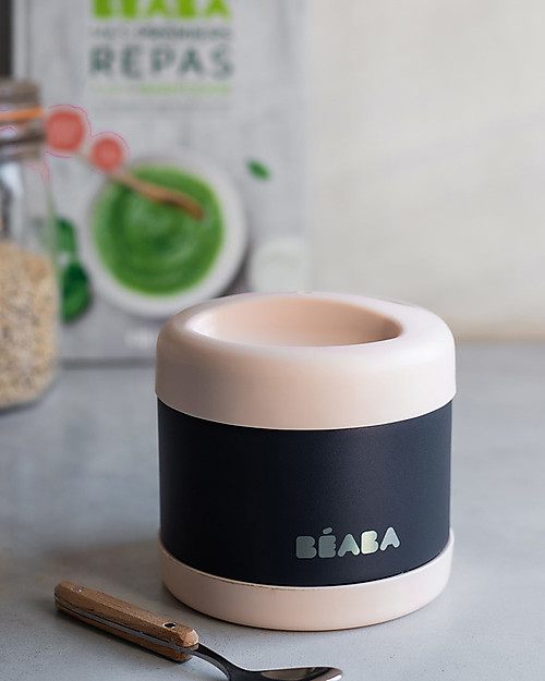 Béaba Porta Pappa Termico - Acciaio Inossidabile - Blu e Rosa - 500 ml Contenitori Termici