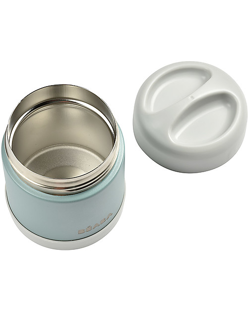 Béaba Porta Pappa Termico - Acciaio Inossidabile - Grigio e Eucalipto - 300 ml Contenitori Termici