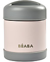 Béaba Porta Pappa Termico - Acciaio Inossidabile - Grigio e Rosa - 300 ml Contenitori Termici