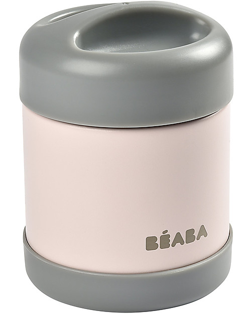 Béaba Porta Pappa Termico - Acciaio Inossidabile - Grigio e Rosa - 300 ml Contenitori Termici