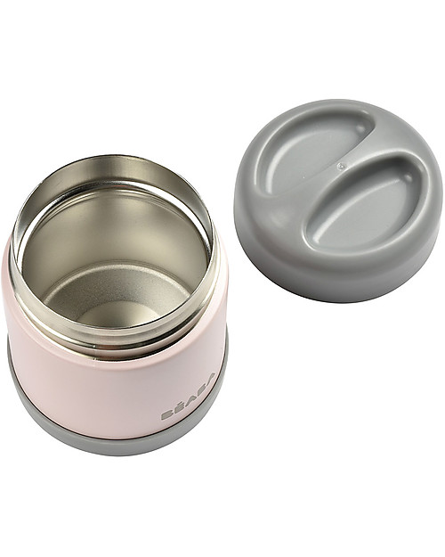 Béaba Porta Pappa Termico - Acciaio Inossidabile - Grigio e Rosa - 300 ml Contenitori Termici