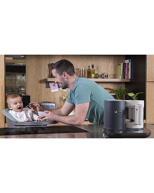 Béaba Robot da Cucina Babycook Smart - Grigio Antracite - Pasti Sani Veloci e Adatti al tuo Bambino che Cresce Cuoci Pappa_