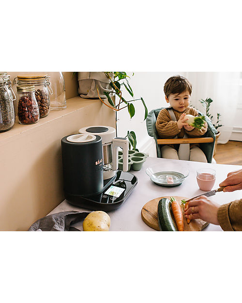Béaba Robot da Cucina Babycook Smart - Grigio Antracite - Pasti Sani Veloci e Adatti al tuo Bambino che Cresce Cuoci Pappa_