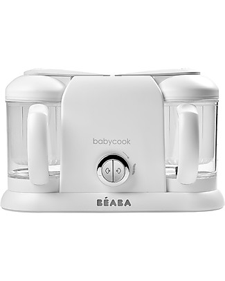 Béaba Robot da Cucina Babycook® Duo - Bianco e Argento - Pasti Sani Veloci e Adatti al tuo Bambino che Cresce Cuoci Pappa_