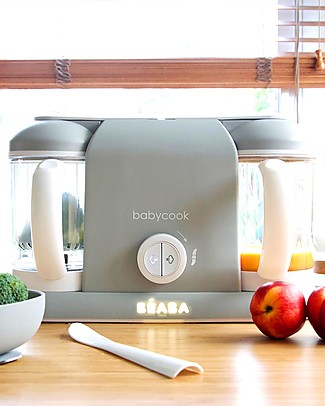 Béaba Robot da Cucina Babycook® Duo - Grigio - Pasti Sani Veloci e Adatti al tuo Bambino che Cresce Cuoci Pappa_