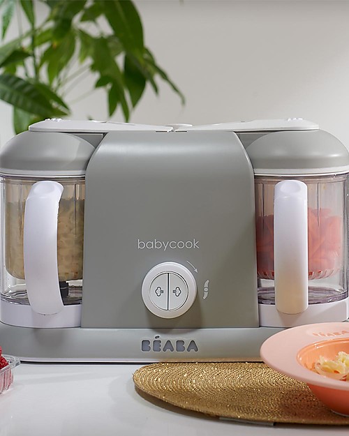 Béaba Robot da Cucina Babycook® Duo - Grigio - Pasti Sani Veloci e Adatti al tuo Bambino che Cresce Cuoci Pappa_