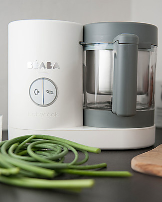 Béaba Robot da Cucina Babycook® Neo - Grigio e Bianco - Pasti Sani Veloci e Adatti al tuo Bambino che Cresce Contenitori per Alimenti