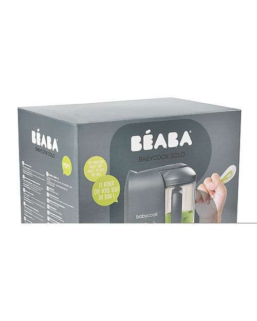 Béaba Robot da Cucina Babycook® Solo - Grigio Scuro - Pasti Sani Veloci e Adatti al tuo Bambino che Cresce Cuoci Pappa_
