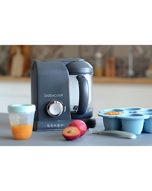 Béaba Robot da Cucina Babycook® Solo - Grigio Scuro - Pasti Sani Veloci e Adatti al tuo Bambino che Cresce Cuoci Pappa_