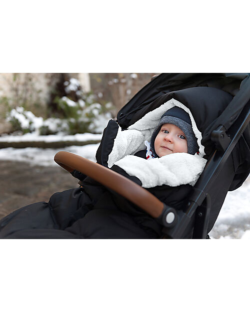 Béaba Sacco Imbottito per Passeggino - Nero/Bianco - da 6 a 24 Mesi Sacchi Passeggino