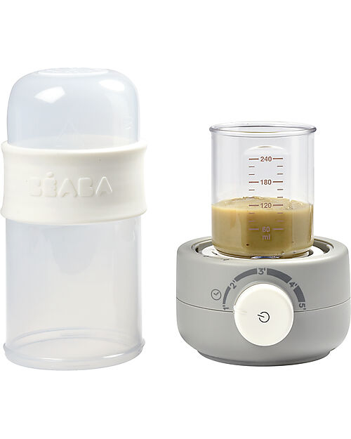 Béaba Scaldabiberon e Sterilizzatore - Grigio - Con Timer Cuoci Pappa_