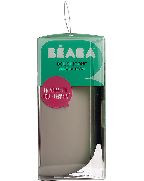 Béaba Scodella con Ventosa - Silicone - Grigio Piatti e Scodelle