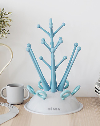 Béaba Scola Biberon Albero - Azzurro - Impila fino a 6 Biberon Accessori Biberon