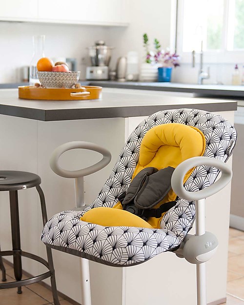 Béaba Sdraietta Up&Down III - Yellow Palm Tree - Edizione Speciale - Tecnologia Brevettata - Comoda per i Genitori e per i Bambini Sdraiette_