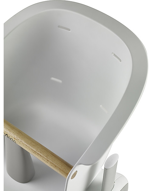 Béaba Seggiolone Up&Down - Tecnologia Brevettata - Grigio/Bianco - Adattabile in Altezza per Tutti i Tavoli Seggioloni Pappa