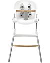 Béaba Seggiolone Up&Down - Tecnologia Brevettata - Grigio/Bianco - Adattabile in Altezza per Tutti i Tavoli Seggioloni Pappa
