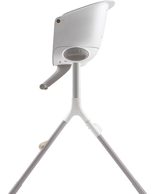 Béaba Seggiolone Up&Down - Tecnologia Brevettata - Grigio/Bianco - Adattabile in Altezza per Tutti i Tavoli Seggioloni Pappa