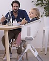 Béaba Seggiolone Up&Down - Tecnologia Brevettata - Grigio/Bianco - Adattabile in Altezza per Tutti i Tavoli Seggioloni Pappa