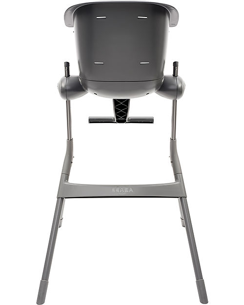 Béaba Seggiolone Up&Down - Tecnologia Brevettata - Grigio Scuro - Adattabile in Altezza per Tutti i Tavoli Seggioloni Pappa