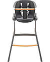 Béaba Seggiolone Up&Down - Tecnologia Brevettata - Grigio Scuro - Adattabile in Altezza per Tutti i Tavoli Seggioloni Pappa