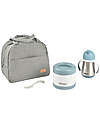 Béaba Set Borsa Porta Pranzo Termica 5L con Accessori - Azzurro Contenitori Termici