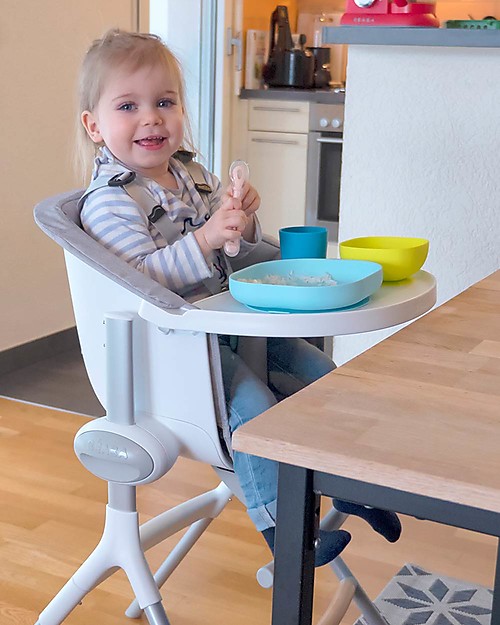 Béaba Set Completo per Pappa - 4 pezzi - Silicone - Blu Set Pappa