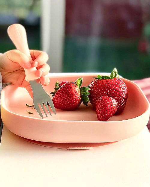 Béaba Set Completo per Pappa - 4 pezzi - Silicone - Rosa Set Pappa