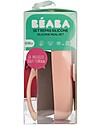 Béaba Set Completo per Pappa - 4 pezzi - Silicone - Rosa Set Pappa