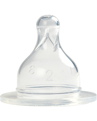 Béaba Set di 2 Tettarelle a Collo Largo Flusso Variabile - Silicone - da 6 a 18 Mesi Tettarelle