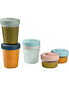 Béaba Set di 6 Contenitori per Alimenti - 2x90 ml + 2x150 ml + 2x250 ml - Pratici e Impilabili Contenitori per Alimenti