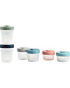 Béaba Set di 6 Contenitori per Alimenti - 2x90 ml + 2x150 ml + 2x250 ml - Pratici e Impilabili Contenitori per Alimenti