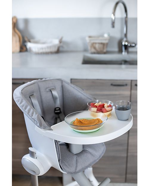 Béaba Set Pappa in Vetro con Ventosa - Piatto + Scodella + Bicchiere - Giallo - Fatto in Francia Set Pappa